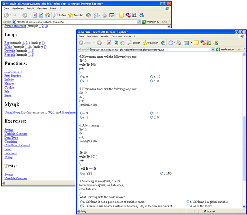 Online Self-directed Learning System for PHP Scripting
