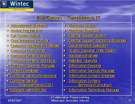 Careers Services - ICT Careers